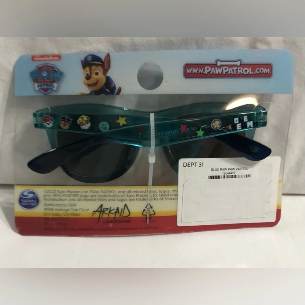 paw patrol boy’s Sunglasses 100% UV protection green blue.3+